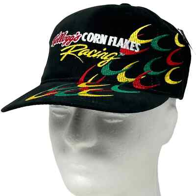 Kelloggs Corn Flakes Racing NASCAR Vintage Baseball Hat Cap 90s Chase Black