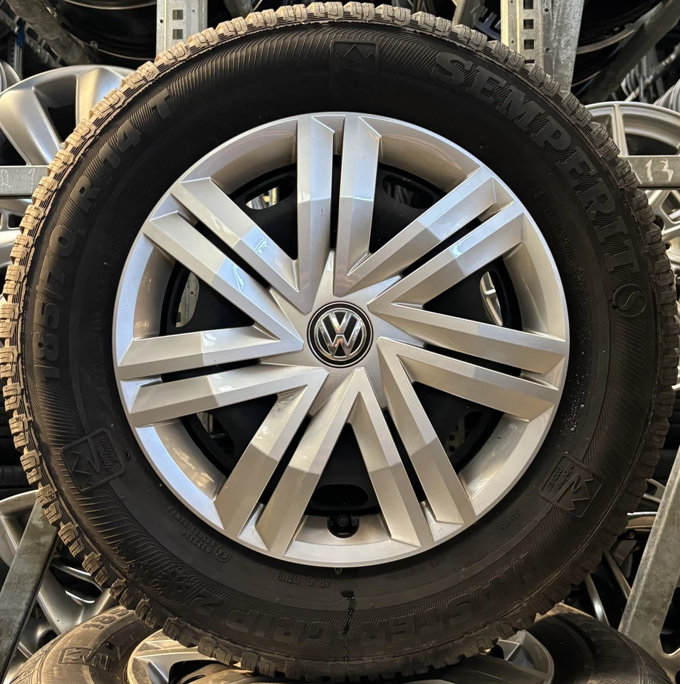 4 Orig VW Winterräder Stahl 185/70 R14 88T Polo 6 2G Seat Ibiza 6F 2Q0601027_/AD - Bild 2 von 3