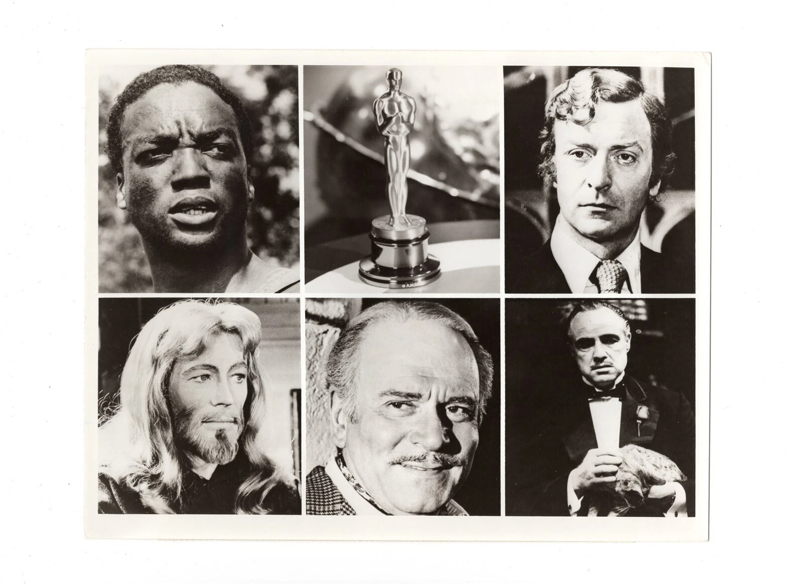 "9""x7"" B&W 広報写真 Pic NBC TV up for Oscar Marlon Brando the Godfather" - 画像3/3