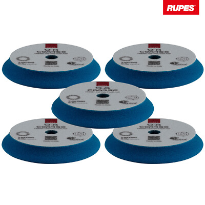 5x Rupes BigFoot DA Coarse Polierschwamm Polierpad hart blau Ø130/150mm