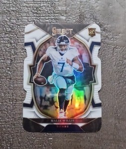 2022 Panini Select Malik Willis #38 Die-cut White /99 Titans, Packers