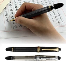 Wing Sung 699 14K Gold Fountain Pen Fine Nib Piston Pen Acrylic Ink Pen