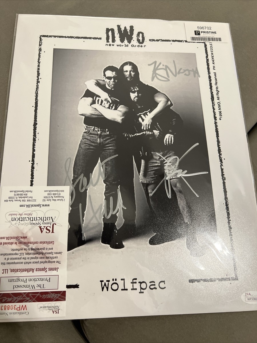 X-Pac Scott Hall Kevin Nash Signed WWE 11x14 Photo JSA COA NWO