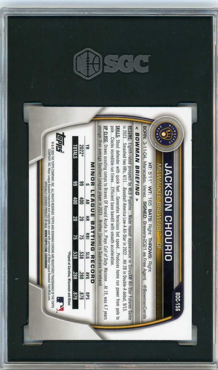 2023 Bowman Draft - Chrome Jackson Chourio #BDC-156 Fuchsia