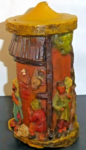 Antique Johann Gunter Nativity Candle 1924 Hand Carved - Picture 2 of 6
