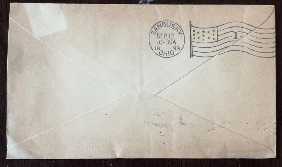 1899 BUTLER BROTHERS CHICAGO ILLINOIS COVER TO SANDUSKY OHIO WITH BARRY CANCEL - Image 3 of 3