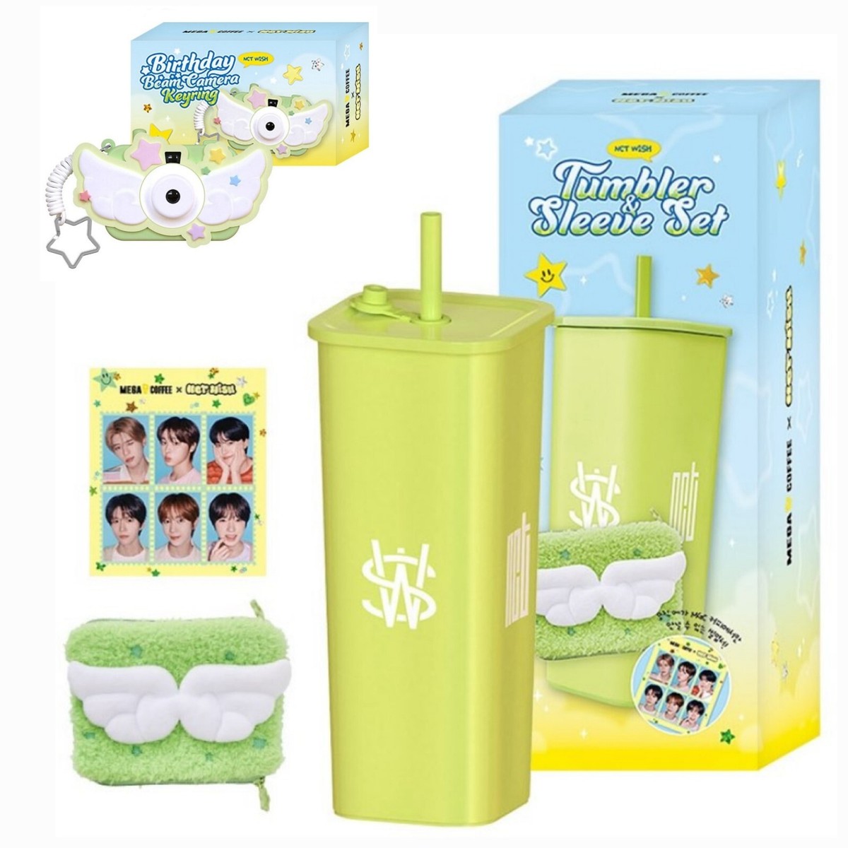 NCT wish Official 2025 Tumbler and sleeves beam camera MEGA