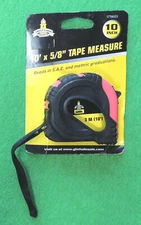 10' x 5/8" Tape Measure w/ Stop SAE Standard & Metric Great Lakes Select New