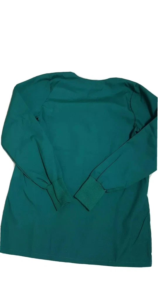 Scrubs EWC Snap Front Long Sleeve Top SWUFDC HG Green Size Womens X Small - Image 3 of 4