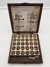 Kingsley Machine Co. News Gothic 12&18pt Lowercase Letter Type Set for Hot Foil