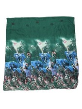 34  x72  Lightweight Colorful Scarf Elephants Zebras Flowers in EUC