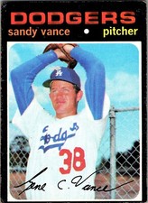 1971 Topps #34 Sandy Vance Los Angeles Dodgers Baseball Rookie Card RC EX. rookie card picture