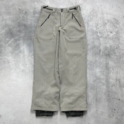 スキー vintage 00's Old Salomon Snow Mt. Pants Vintage 2000s Salomon Snowboard/ Ski Houndstooth Pants Gray