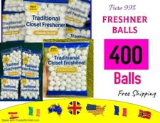 400 Balls Closet Freshener Balls Classic Scent Wardrobe Storage Use Best Quality