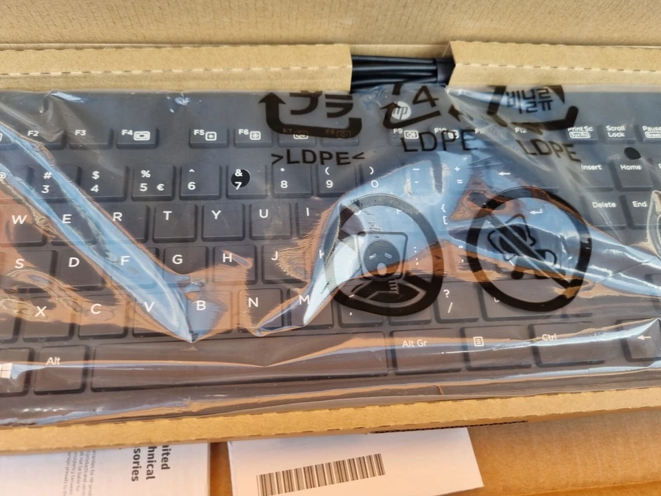 NEW HP USB Slim Keyboard and Mouse Set ( T6T83AA#ABB) Windows 7/8/10/11. HP Slim - Image 3 of 4