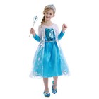 Kinder Mädchen Prinzessin Elsa Kleid Cosplay Party Karneval Kostüm 4pcs Zubehör