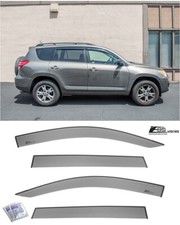 Eos Visors For 06-12 Toyota Rav4 Jdm Tape-on Side Window Vent Rain Deflectors