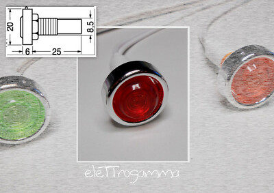 LAMPADA NEON SPIA COLORE BLU 230V CON CAVO 100mm ECL 4000LN