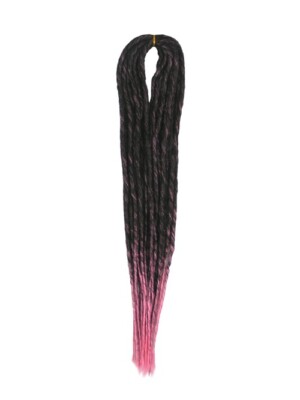 Elysee Star Synthetic Dreads DE Double Ended Dreadlocks Schwarz Pink Ombre
