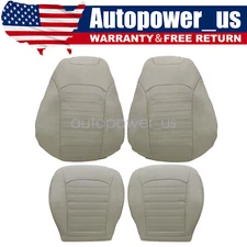 For Ford Fusion 2013-2017 Driver Passenger Bottom Top AC Leather Seat Cover Tan