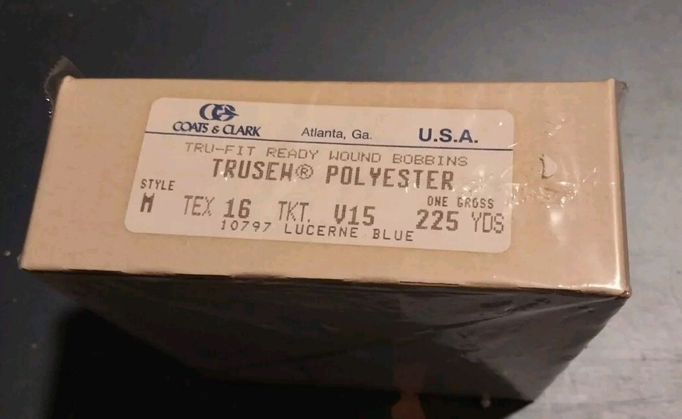 Coats & Clark TruFit Ready Wound Bobbins 1 gross (144) Lucerne Blue
