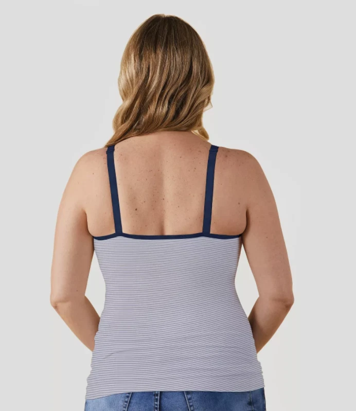 Cami de enfermería clásica para mujer - Bravado Designs - S - rayas azul marino - S718 Foto 2 de 4