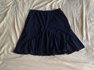 IZ Byer Womens Boho Black Mini Skirt Asymmetric Stretch Flowy Medium - Main Image