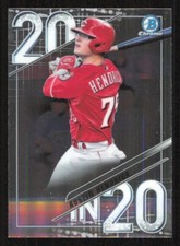 2020 Bowman Chrome AUSTIN HENDRICK 20 in 20 Baseball card CINCINNATI REDS
