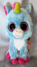 STITCHES the Blue Unicorn  TY 6" GLITTER EYES  Beanie Boos  MICHAEL'S EXCLUSIVE