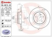 Bremsscheiben 2X Beschichtet HA Hinten Brembo Coated Disc Line 08.A612.41
