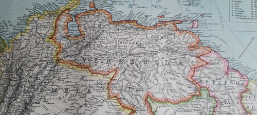 Antike (1907) Landkarte - Südamerika Nordwesten - Bolivien / Peru / Kolumbien - Bild 10 von 15