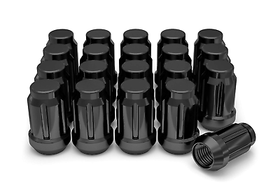 4-Piece White Knight 1706SBK-4 Black Bulge Acorn Lug Nut