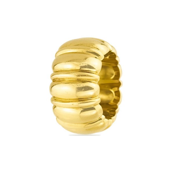 Vintage Ring Gelbgold 18 Karat breite Schiene