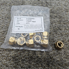 QTY 10 5219208989800 Short Forged Flare Nut 1/2 For Bare Flare Compression