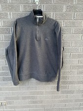 Burberry Brit Classic 1/4 Zip Pullover Sweater 100 Cotton Men  s Sz M