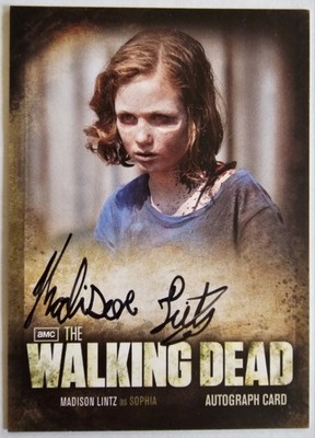 1 Walking Dead Autograph Card A8 Madison Lintz Sophia Peletier Auto Season 2