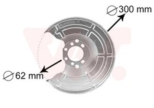 VAN WEZEL Spritzblech Bremsscheibe 3745371 für OPEL ASTRA T98 CC ZAFIRA MERIVA