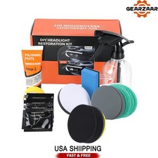 26x Car Headlight Lens Restoration Kit Car Lens Lamp Cleaning US W / Gloves