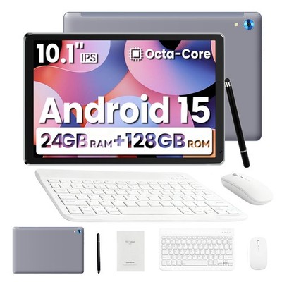 Android 15 24GB RAM 128GB ROM 10,1 Zoll Tablet WIFI 6 Quad-core  IPS Kamera