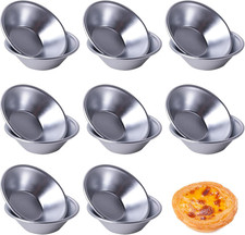 16pcs Aluminium Egg Tart Moulds Yorkshire Pudding Cups Non Stick Mini Baking Tin