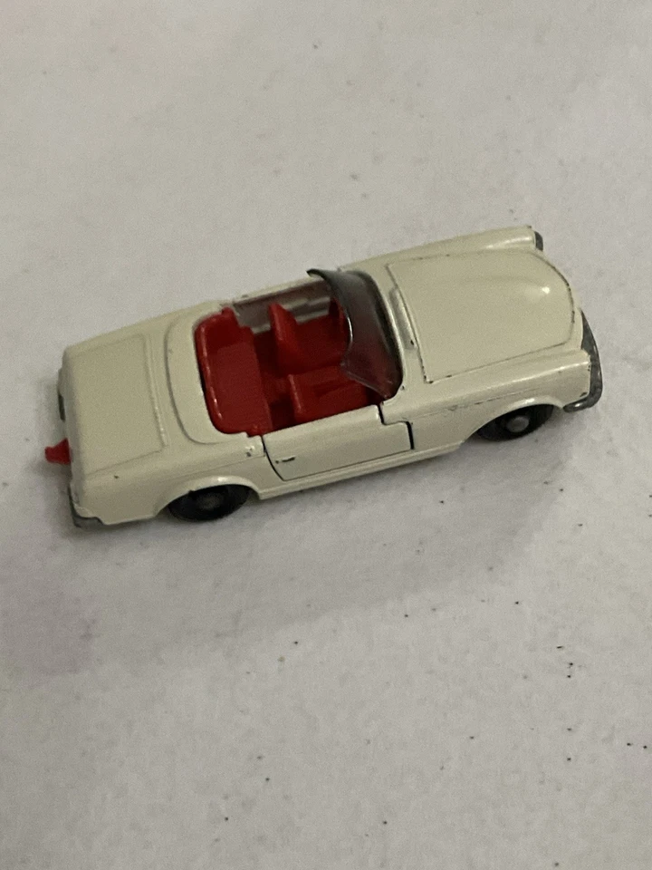 Caja de cerillas vintage serie nº 27 Mercedes 230 SL Lesney hecha en Inglaterra fundida a presión Foto 3 de 4