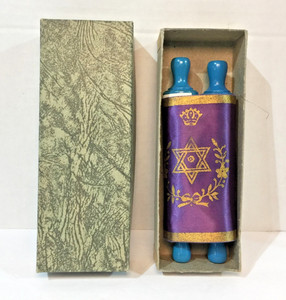 Vintage Miniature TORAH SCROLL Old Testament in Box by Christian Publications!