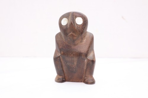 RARE Antique MICRONESIA CAROLINE TOBI ISLAND CARVED WOMAN FIGURE PALAU Vintage-