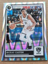 2023-24 Hoops Premium Stock #259 Nicolas Claxton Seismic Prizm Brooklyn Nets 