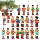  36 Pcs Nussknacker Deko Figuren Nussknacker-Ornamente Nussknackerfigur