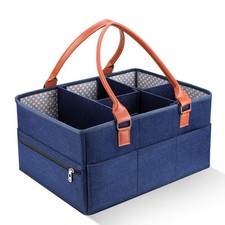 Baby Diaper Caddy Large Nursery Storage Bin Portable Nappy Storage Basket Baby W