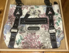 Stone Mountain Purse Floral Garden Party Shoulder Bag W/ Butterflies Canvas