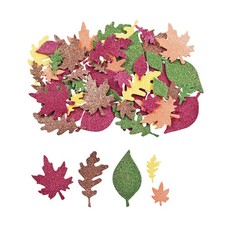 1"   2" Bulk 500 Pc. Fall-Themed Leaf Adhesive Foam Shapes