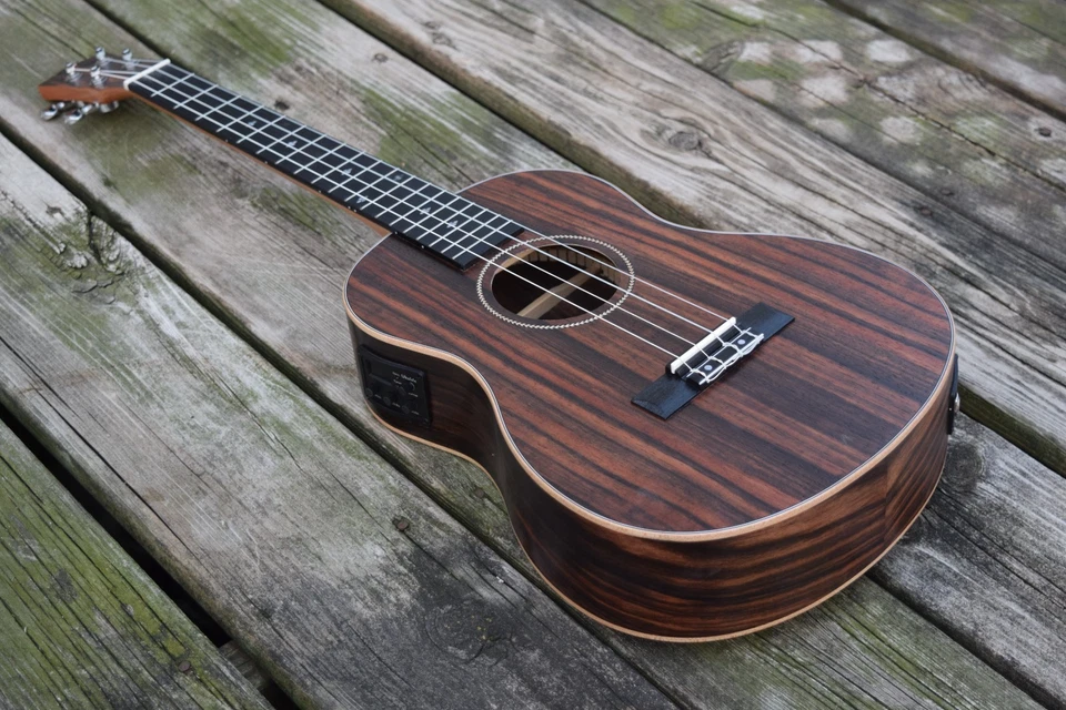 Ukulele EBONY Wood Soprano, Concert, Tenor or Baritone Wi/Wt EQ (Canadian Brand) - Image 3 of 4
