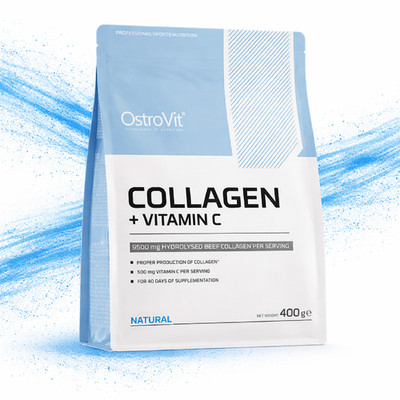 OSTROVIT COLLAGEN + VITAMIN C - 400g powder -Skin elasticity, hair, nails, bones